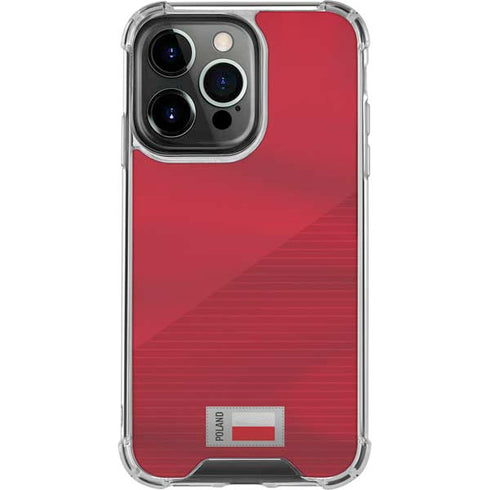 Poland Soccer Flag iPhone 16 Pro Clear Case